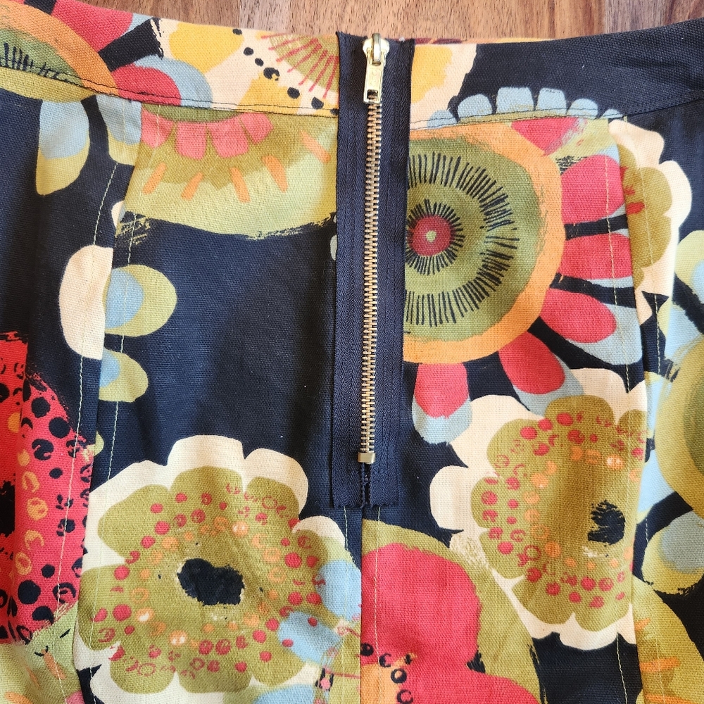 Handmade by me Floral Flower Skirt Size 6 Midi Mini Above Knee Pencil - Picture 6 of 7
